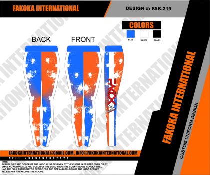 Orange & Blue White Legging